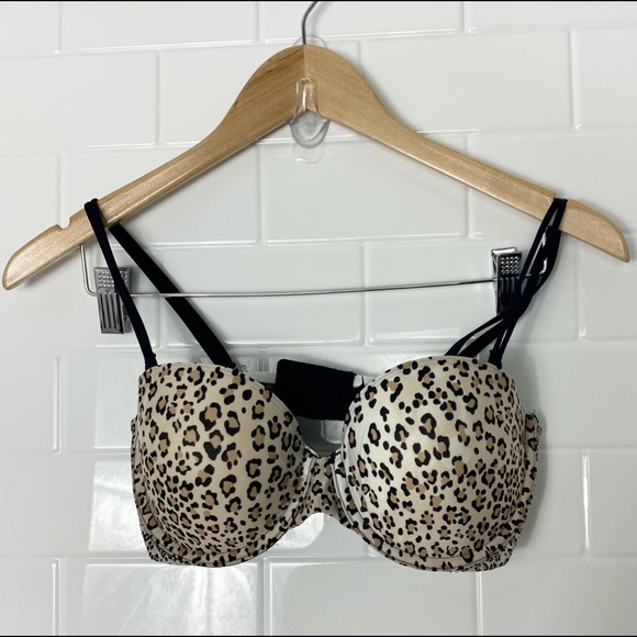 VICTORIAS SECRET Leapord-Print Push-Up Bra 32C - Picture 2 of 7